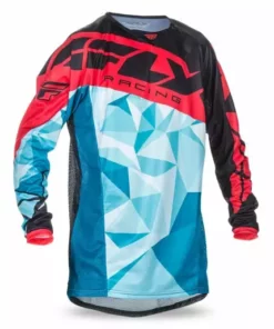 Fly Racing 2017 Kinetic Crux Jersey-Dark Teal/Red RACE WEAR