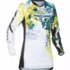 RACE WEAR Fly Racing 2017 Kinetic Ladies Jersey-Teal/Yellow