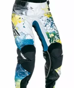 RACE WEAR Fly Racing 2017 Kinetic Ladies Race Pants-Teal/Yellow