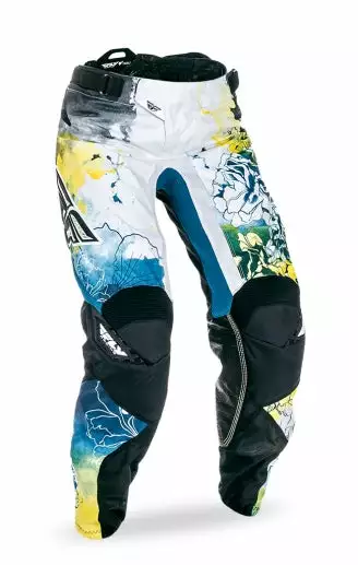 RACE WEAR Fly Racing 2017 Kinetic Ladies Race Pants-Teal/Yellow 1 RACE WEAR Fly Racing 2017 Kinetic Ladies Race Pants-Teal/Yellow