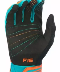 RACE WEAR Fly Racing 2017 F-16 Gloves-Orange/Teal