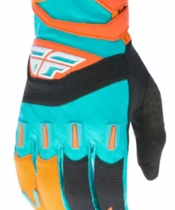 RACE WEAR Fly Racing 2017 F-16 Gloves-Orange/Teal