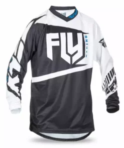 Fly Racing 2017 F-16 Jersey-Black/White RACE WEAR