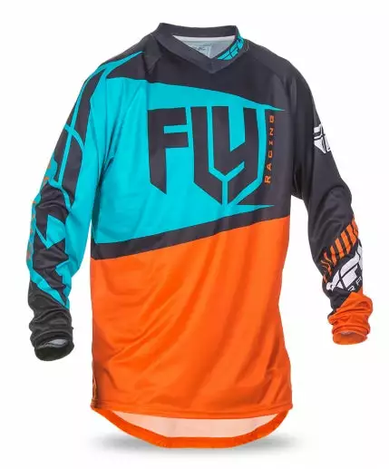 RACE WEAR Fly Racing 2017 F-16 Jersey-Orange/Teal 1 RACE WEAR Fly Racing 2017 F-16 Jersey-Orange/Teal
