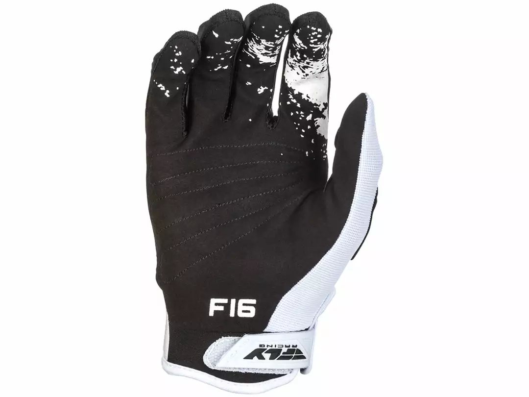 RACE WEAR Fly Racing 2018 F-16 Glove - White/Black 2 RACE WEAR Fly Racing 2018 F-16 Glove - White/Black