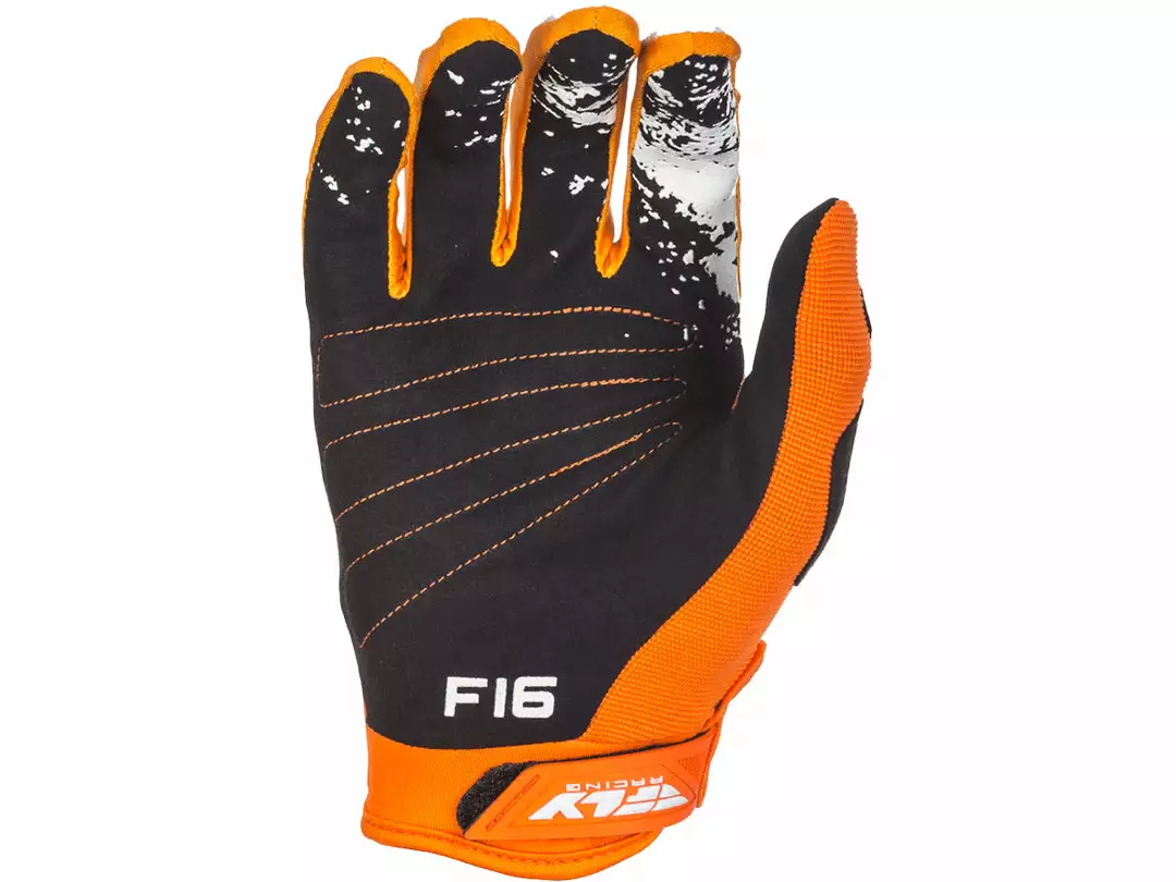 RACE WEAR Fly Racing 2018 F-16 Glove - Orange/White 2 RACE WEAR Fly Racing 2018 F-16 Glove - Orange/White
