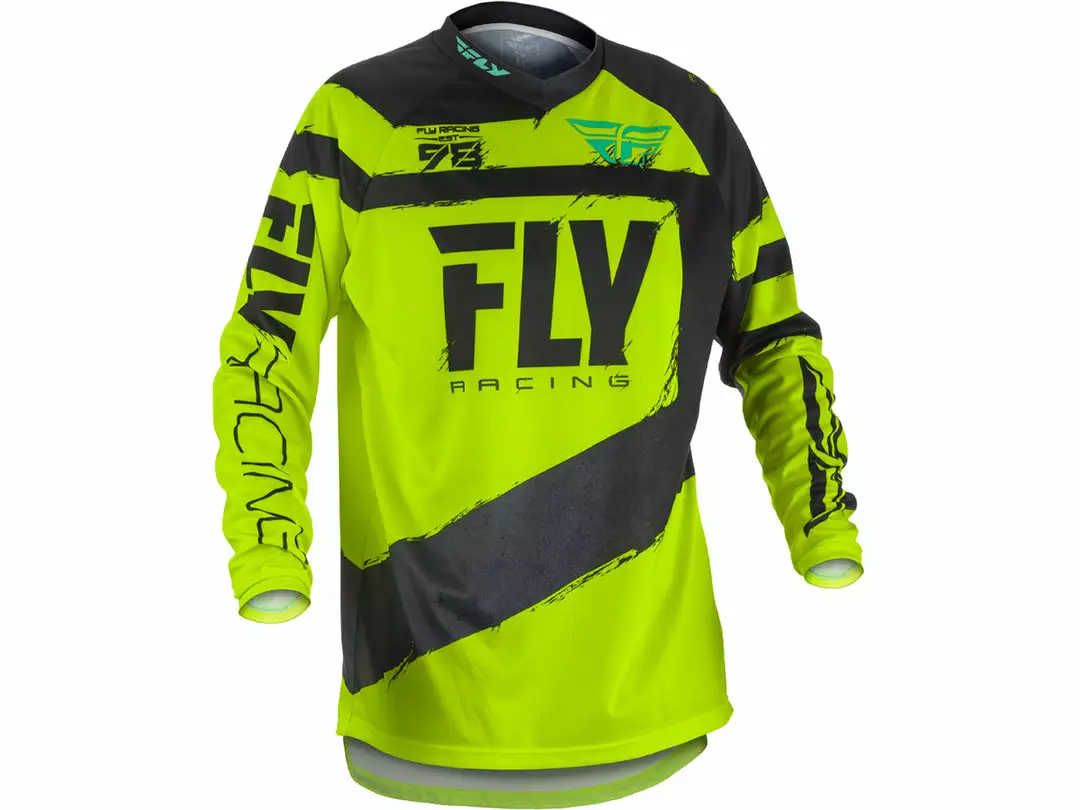 RACE WEAR Fly Racing 2018 F-16 Jersey - Black/Hi-Vis 1 RACE WEAR Fly Racing 2018 F-16 Jersey - Black/Hi-Vis