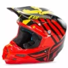 PROTECTIVE GEAR Fly Racing 2016 F2 Carbon MIPS Zoom Helmet-Red/Black/Yellow-Small