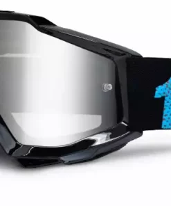 100% Accuri Youth Moto Goggles-Black-Mirror Silver Lens PROTECTIVE GEAR