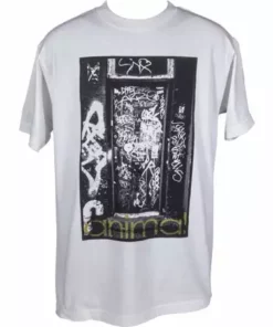 APPAREL Animal Graffiti T-Shirt-White/White-Adult X-Large