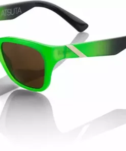 100% Atsuta Sunglasses-Neon Green/Black-Bronze APPAREL