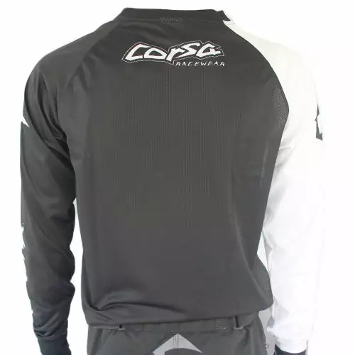 RACE WEAR Corsa Warrior X Race Jersey-Black/White 2 RACE WEAR Corsa Warrior X Race Jersey-Black/White