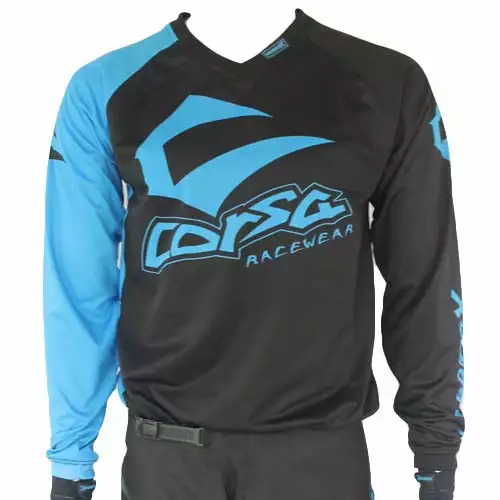 RACE WEAR Corsa Warrior X Race Jersey-Black/Blue 1 RACE WEAR Corsa Warrior X Race Jersey-Black/Blue
