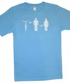 Effin Ride Boy-Girl-Bike T-Shirt-Light Blue APPAREL