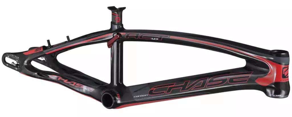 CHASE BICYCLES Chase ACT 1.0 Carbon BMX Race Frame-Gloss Black/Red FRAMES 1 CHASE BICYCLES Chase ACT 1.0 Carbon BMX Race Frame-Gloss Black/Red FRAMES