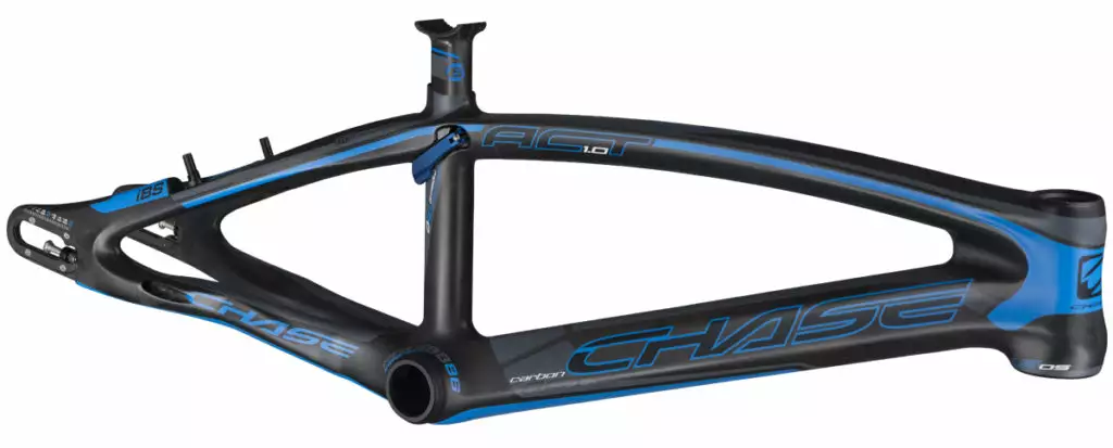 CHASE BICYCLES FRAMES Chase ACT 1.0 Carbon BMX Race Frame-Matte Black/Blue 1 CHASE BICYCLES FRAMES Chase ACT 1.0 Carbon BMX Race Frame-Matte Black/Blue