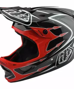 Troy Lee D3 Composite Helmet-Corona-Red/Gray PROTECTIVE GEAR