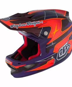 PROTECTIVE GEAR Troy Lee D3 Carbon MIPS Helmet-Render Purple