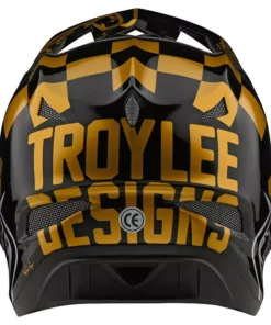 Troy Lee Designs D3 Fiberlite -Raceshop Black/Gold Helmets