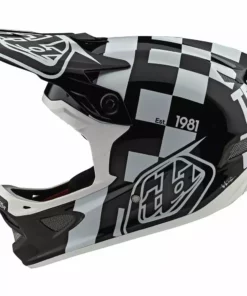 Troy Lee Designs D3 Fiberlite -Raceshop White/Black Helmets