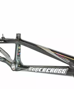 Supercross Envy BLK Carbon Fiber BMX Race Frame - Matte Gun Metal Grey/ Silver