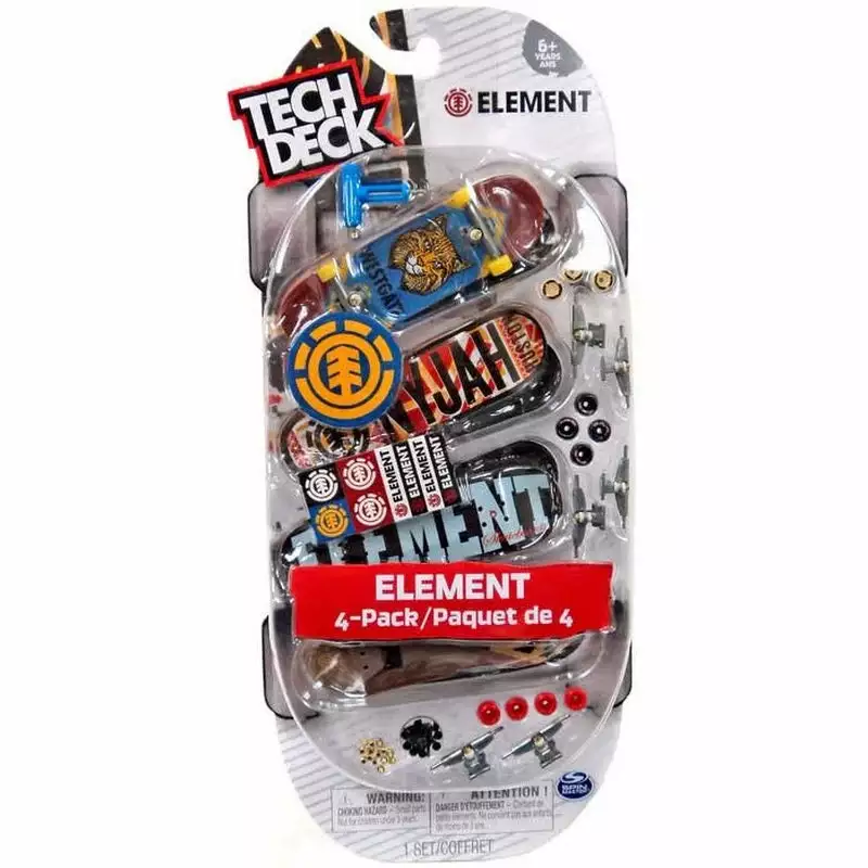 Toys Tech Deck Mini Skateboard-Element Series 2-4 Pack 1 Toys Tech Deck Mini Skateboard-Element Series 2-4 Pack