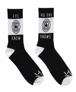 Cult Eye Know Socks-Black/White