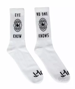 Cult Eye Know Socks-White/Black