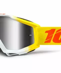 100% Accuri Moto Goggles-Zest-Mirrored Silver Lens PROTECTIVE GEAR