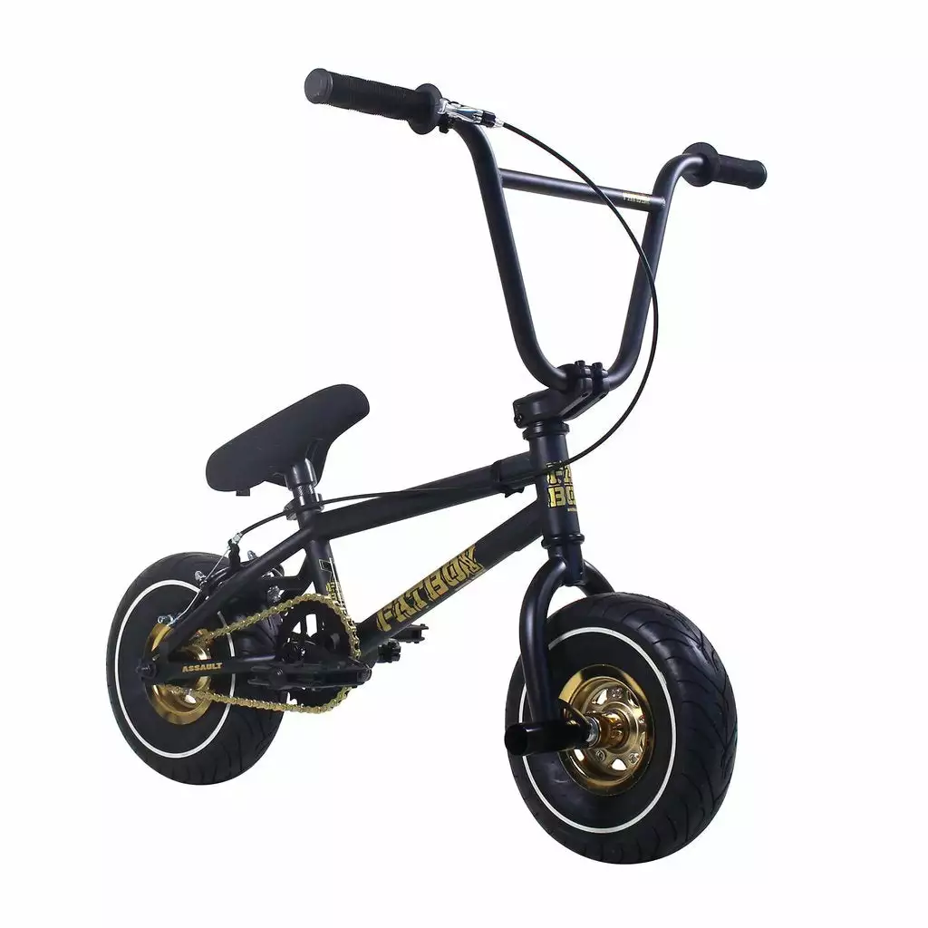 Fat Boy Mini BMX Bike The Assault-Black/Gold 1 Fat Boy Mini BMX Bike The Assault-Black/Gold