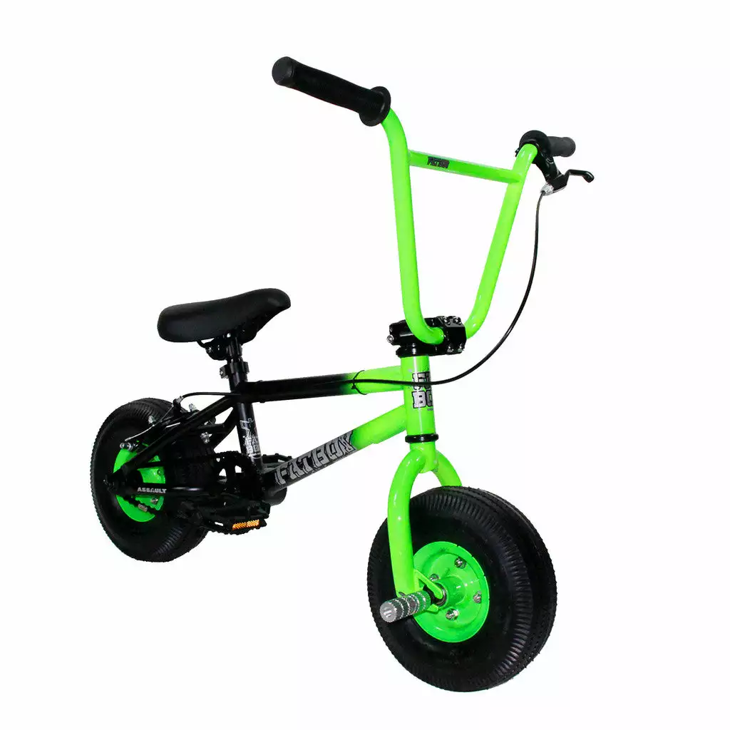 Fat Boy Mini BMX Bike The Assault-Neon Green/Black 1 Fat Boy Mini BMX Bike The Assault-Neon Green/Black