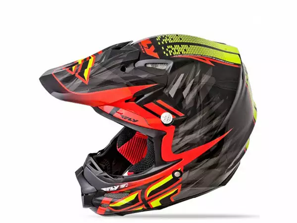 PROTECTIVE GEAR Fly Racing F2 Carbon Shorty Helmet-Black/Red/Lime 1 PROTECTIVE GEAR Fly Racing F2 Carbon Shorty Helmet-Black/Red/Lime