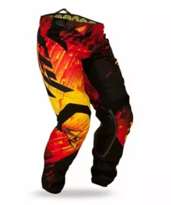 RACE WEAR Fly Racing 2015 Kinetic Glitch Race Pants-Red/Black/Yellow