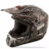 Fly Racing Kinetic Jungle Helmet-Gray/Red PROTECTIVE GEAR