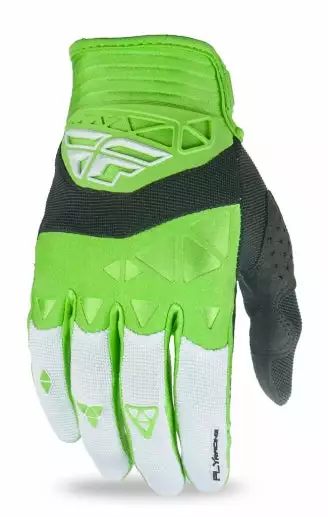 RACE WEAR Fly Racing 2016 F-16 Glove-Green/White 1 RACE WEAR Fly Racing 2016 F-16 Glove-Green/White