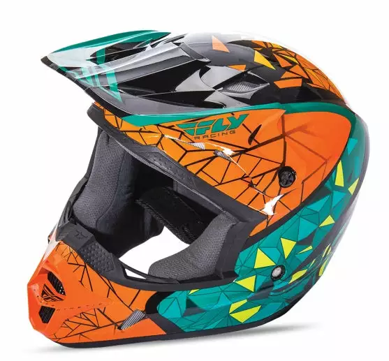 Fly Racing Fly 2017 Kinetic Crux Helmet-Teal/Orange/Black 1 Fly Racing Fly 2017 Kinetic Crux Helmet-Teal/Orange/Black