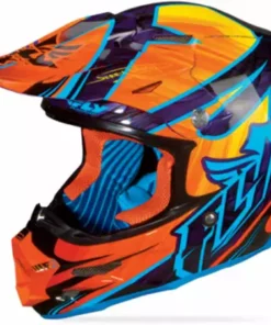 Fly Racing F2 Carbon Acetylene Helmet-Orange/Purple