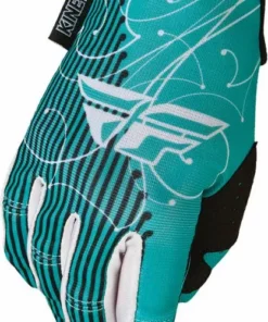 Fly Racing Kinetic Ladies Gloves-Teal/White RACE WEAR