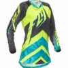 Fly Racing 2016 Kinetic Ladies Jersey-Teal/Hi-Vis RACE WEAR