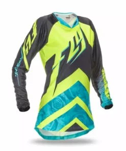 Fly Racing 2016 Kinetic Ladies Jersey-Teal/Hi-Vis RACE WEAR