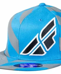 Fly Racing Fat Stripe Hat-Blue/Gray-Small/Medium APPAREL