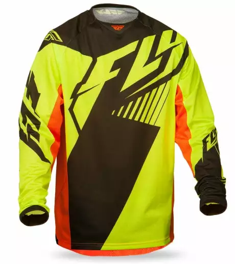 Fly Racing Kinetic Vector Mesh Race Jersey-Hi-Vis/Black/Orange RACE WEAR 1 Fly Racing Kinetic Vector Mesh Race Jersey-Hi-Vis/Black/Orange RACE WEAR