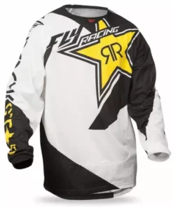 Fly Racing Kinetic Vector Mesh Race Jersey-Rockstar Yellow/Black RACE WEAR