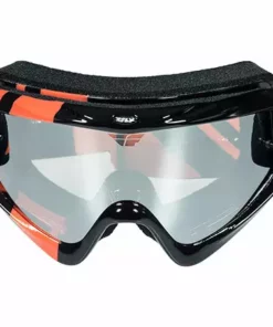 Fly Racing Zone Goggle-Youth-Black/Orange-Flash Chrome Lens