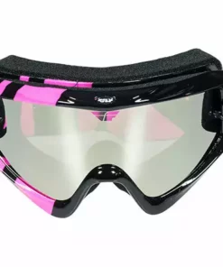 Fly Racing Zone Goggle-Adult-Black/Pink-Chrome/Smoke Lens