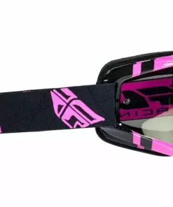 Fly Racing Zone Goggle-Youth-Black/Pink-Chrome/Smoke Lens