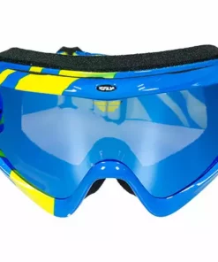 Fly Racing Zone Goggle-Adult-Blue/Hi-Vis-Chrome/Smoke Lens PROTECTIVE GEAR