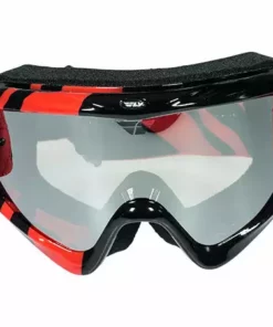 PROTECTIVE GEAR Fly Racing Zone Goggle-Youth-Red/Black-Flash Chrome Lens