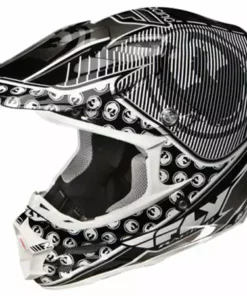 Fly Racing 2012 F2 Helmet-Dragon Ltd Ed Black/white-Adult X-Large