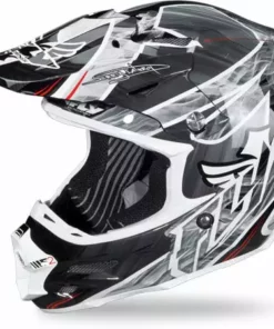 Fly Racing 2013/2014 F2 Carbon Acetylene Helmet-Black/White PROTECTIVE GEAR
